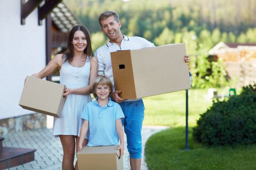 Experienced movers handling belongings