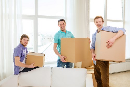 Family planning their home move with a checklist